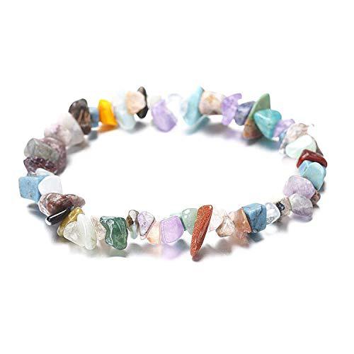 Natural Crystal Crushed Stone Bracelet Handmade Stretch Rope String Lucky String